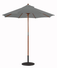 Galtech 121-221 7.5' Cafe & Bristo Wood Manual Lift Outdoor Market Umbrella