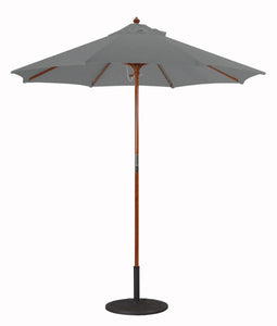 Galtech 121-221 7.5' Cafe & Bristo Wood Manual Lift Outdoor Market Umbrella