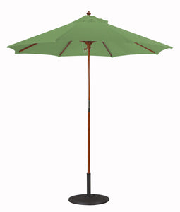 Galtech 121-221 7.5' Cafe & Bristo Wood Manual Lift Outdoor Market Umbrella