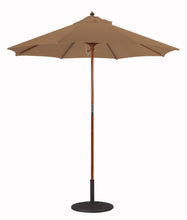 Galtech 121-221 7.5' Cafe & Bristo Wood Manual Lift Outdoor Market Umbrella