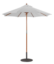 Galtech 121-221 7.5' Cafe & Bristo Wood Manual Lift Outdoor Market Umbrella