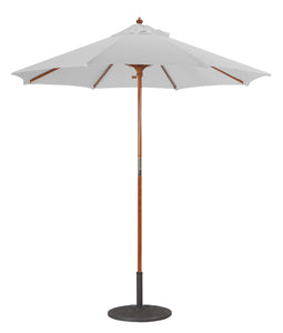 Galtech 121-221 7.5' Cafe & Bristo Wood Manual Lift Outdoor Market Umbrella
