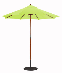 Galtech 121-221 7.5' Cafe & Bristo Wood Manual Lift Outdoor Market Umbrella