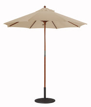 Galtech 121-221 7.5' Cafe & Bristo Wood Manual Lift Outdoor Market Umbrella
