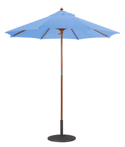 Galtech 121-221 7.5' Cafe & Bristo Wood Manual Lift Outdoor Market Umbrella