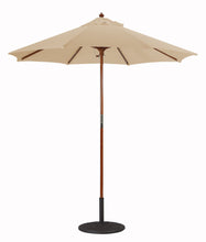 Galtech 121-221 7.5' Cafe & Bristo Wood Manual Lift Outdoor Market Umbrella