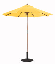 Galtech 121-221 7.5' Cafe & Bristo Wood Manual Lift Outdoor Market Umbrella