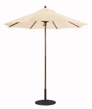 Galtech 121-221 7.5' Cafe & Bristo Wood Manual Lift Outdoor Market Umbrella
