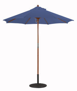 Galtech 121-221 7.5' Cafe & Bristo Wood Manual Lift Outdoor Market Umbrella