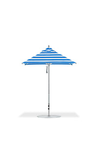 Frankford 454CAM 6.5' x 6.5' Square Greenwich Pulley Lift Aluminum Market Umbrella