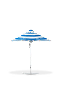 Frankford 845CAM 7.5' Greenwich Pulley Lift Aluminum Market Umbrella