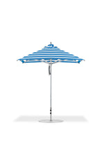 Frankford 864CAM 7.5' x 7.5' Square Greenwich Pulley Lift Aluminum Market Umbrella