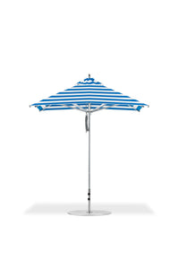 Frankford 864CAM 7.5' x 7.5' Square Greenwich Pulley Lift Aluminum Market Umbrella