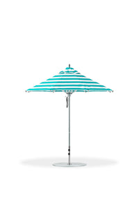 Frankford 845CAM 7.5' Greenwich Pulley Lift Aluminum Market Umbrella