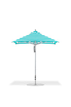 Frankford 864CAM 7.5' x 7.5' Square Greenwich Pulley Lift Aluminum Market Umbrella