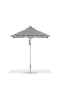 Frankford 864CAM 7.5' x 7.5' Square Greenwich Pulley Lift Aluminum Market Umbrella