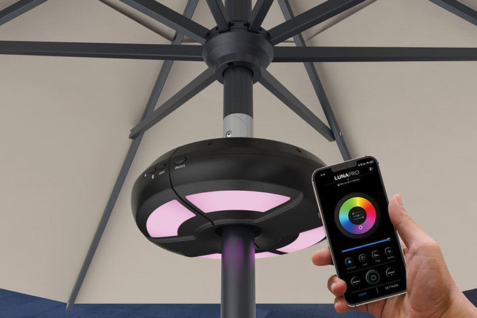Treasure Garden Luna Pro LED Umbrella Light And Bluetooth Speaker