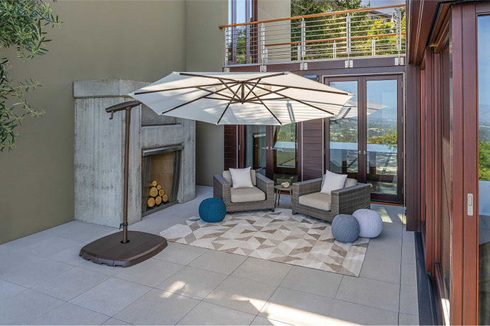Treasure Garden AG19A 10' Octagonal Aluminum Cantilever Patio Umbrella
