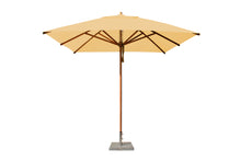 Bambrella 8.5' x 8.5' Square Levante Bamboo Pulley Lift No Tilt Umbrella