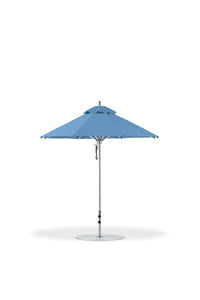 Frankford 845CAM 7.5' Greenwich Pulley Lift Aluminum Market Umbrella