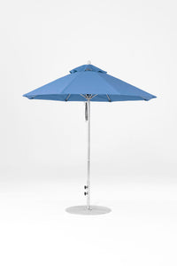 6.5'x6.5' Square Monterey Crank Lift Fiberglass Market Umbrella- No Tilt