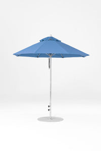7.5'x7.5' Square Monterey Pulley Lift Fiberglass Market Umbrella