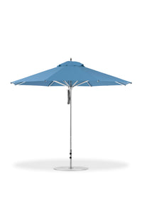 Frankford 864CAM 11' Greenwich Pulley Lift Aluminum Market Umbrella