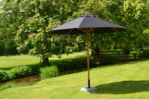 Bambrella 10' Round Levante Bamboo Pulley Lift No Tilt Umbrella