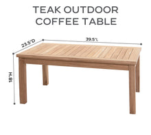 39.5"x 23.5" Teak Outdoor Coffee Table