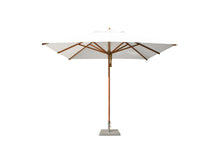 Bambrella 10' x 10' Square Levante Bamboo Pulley Lift No Tilt Umbrella