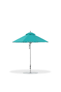 Frankford 845CAM 7.5' Greenwich Pulley Lift Aluminum Market Umbrella