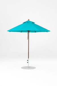 6.5'x6.5' Square Monterey Pulley Lift Fiberglass Market Umbrella