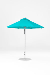 7.5'x7.5' Square Monterey Crank Lift Fiberglass Market Umbrella- No Tilt