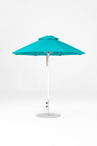 6.5'x6.5' Square Monterey Pulley Lift Fiberglass Market Umbrella
