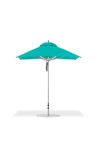 Frankford 864CAM 7.5' x 7.5' Square Greenwich Pulley Lift Aluminum Market Umbrella