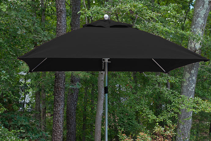 Frankford 464FM 7.5'x7.5' Square Monterey Pulley Lift Fiberglass Market Umbrella