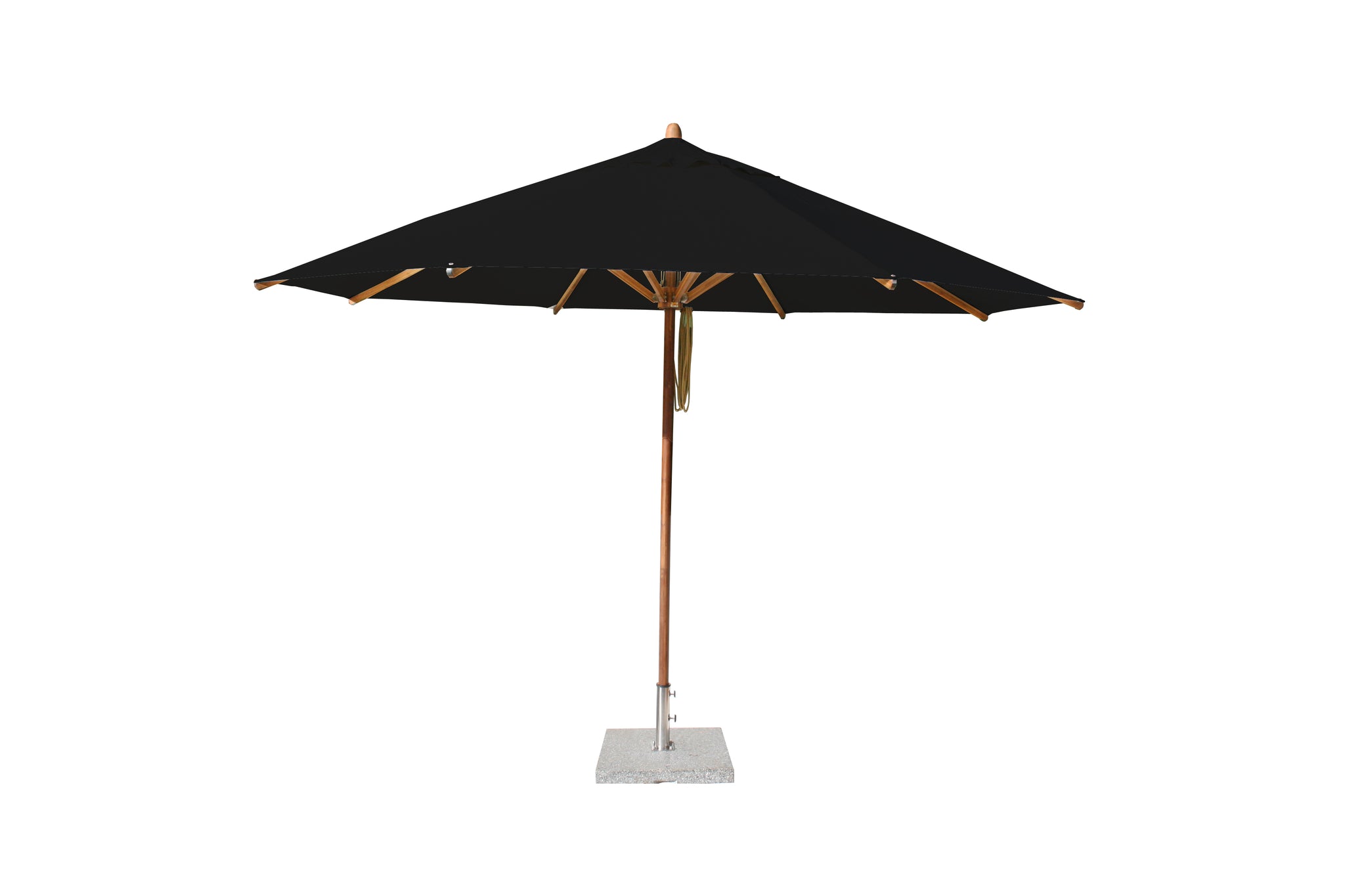 Bambrella 13' Round Levante Bamboo Pulley Lift No Tilt Umbrella – Willow Creek Designs