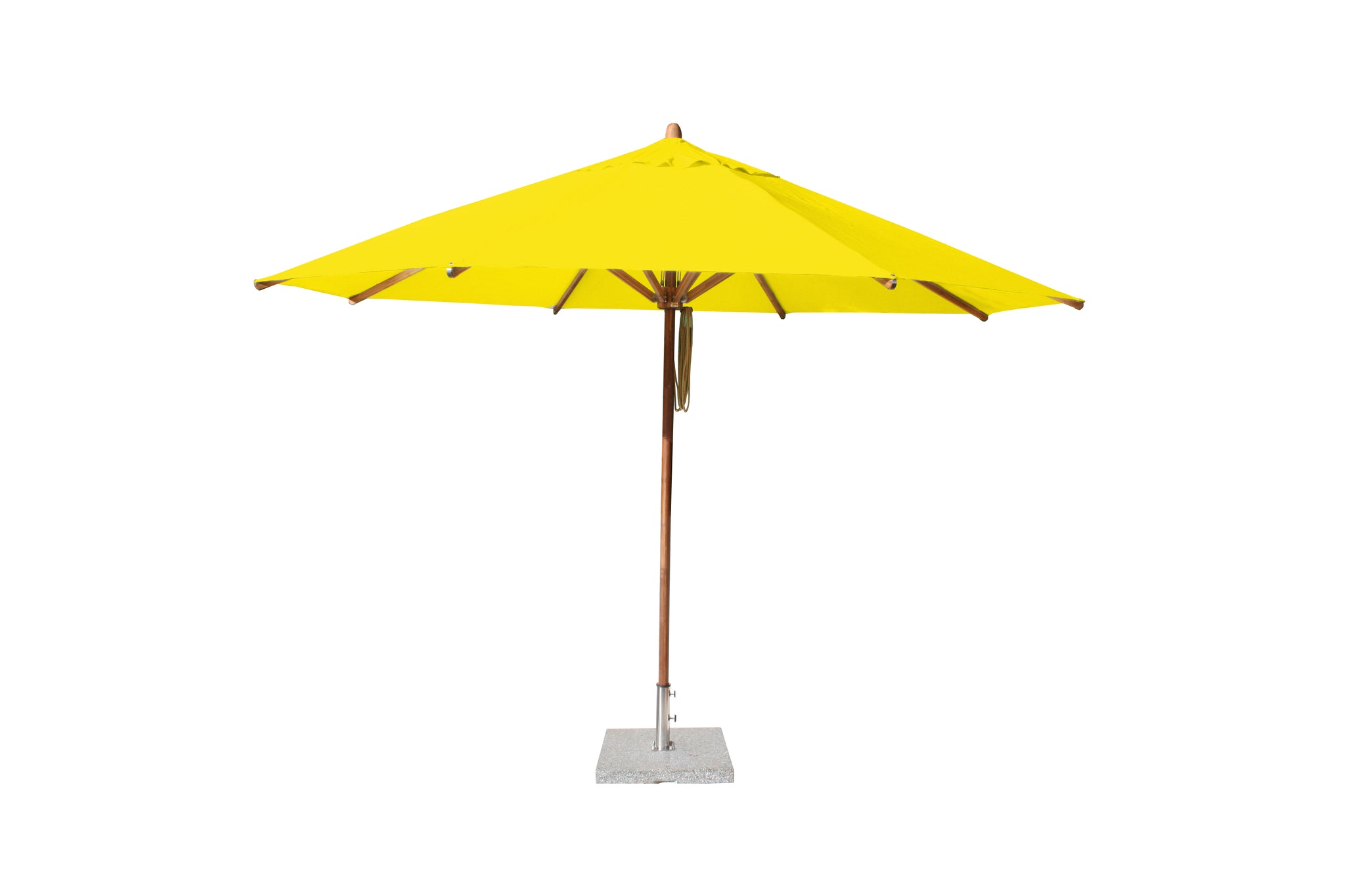 Bambrella 13' Round Levante Bamboo Pulley Lift No Tilt Umbrella – Willow Creek Designs