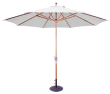 Galtech 587 11' Teak Outdoor Market Umbrella with Crank