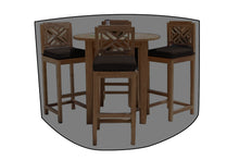 5 pc Monterey Teak Bar with 40" Round Bar Table WeatherMAX Outdoor Weather Cover