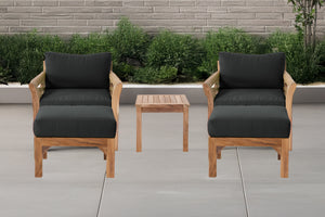 5 pc Monterey Teak Club Chair Chat Group. Sunbrella Cushion.