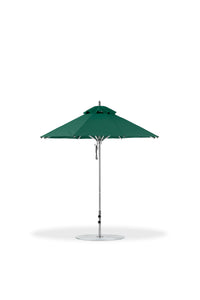 Frankford 845CAM 7.5' Greenwich Pulley Lift Aluminum Market Umbrella