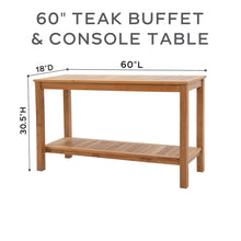 Teak Outdoor Buffet & Console Table