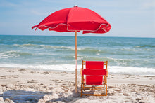 Frankford 639W 6.5' Emerald Coast Manual Lift Hexagon Beach Umbrella with Valance