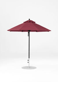 7.5'x7.5' Square Monterey Pulley Lift Fiberglass Market Umbrella