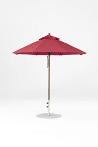 7.5'x7.5' Square Monterey Pulley Lift Fiberglass Market Umbrella