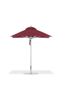 Frankford 864CAM 7.5' x 7.5' Square Greenwich Pulley Lift Aluminum Market Umbrella