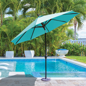 Galtech 737 9' Aluminum Outdoor Market Umbrella with Deluxe Auto Tilt