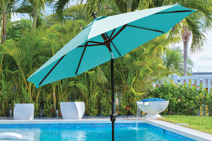 Galtech 737 9' Aluminum Outdoor Market Umbrella with Deluxe Auto Tilt