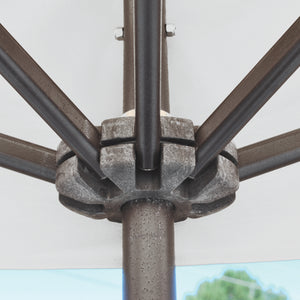 Galtech 772 3.5' x 7' Half Wall Rectangle Aluminum Umbrella